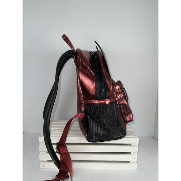 Loungefly Mini Backpack Womens Red Black Marvel Scarlet Witch Metallic Cosplay - Picture 4 of 5